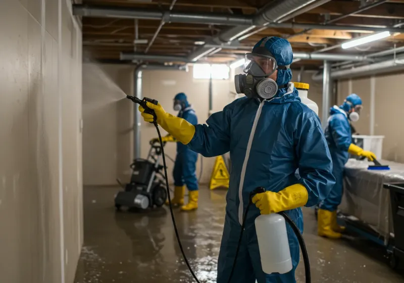 Basement Sanitization and Antimicrobial Treatment process in Mona, UT
