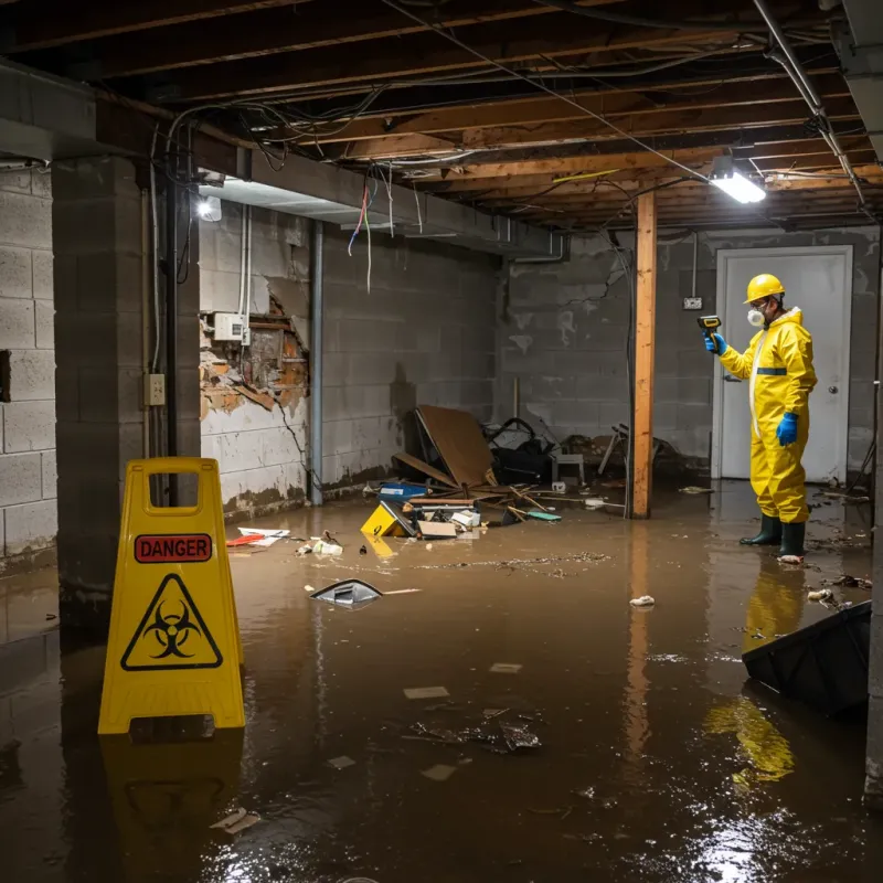 Flooded Basement Electrical Hazard in Mona, UT Property